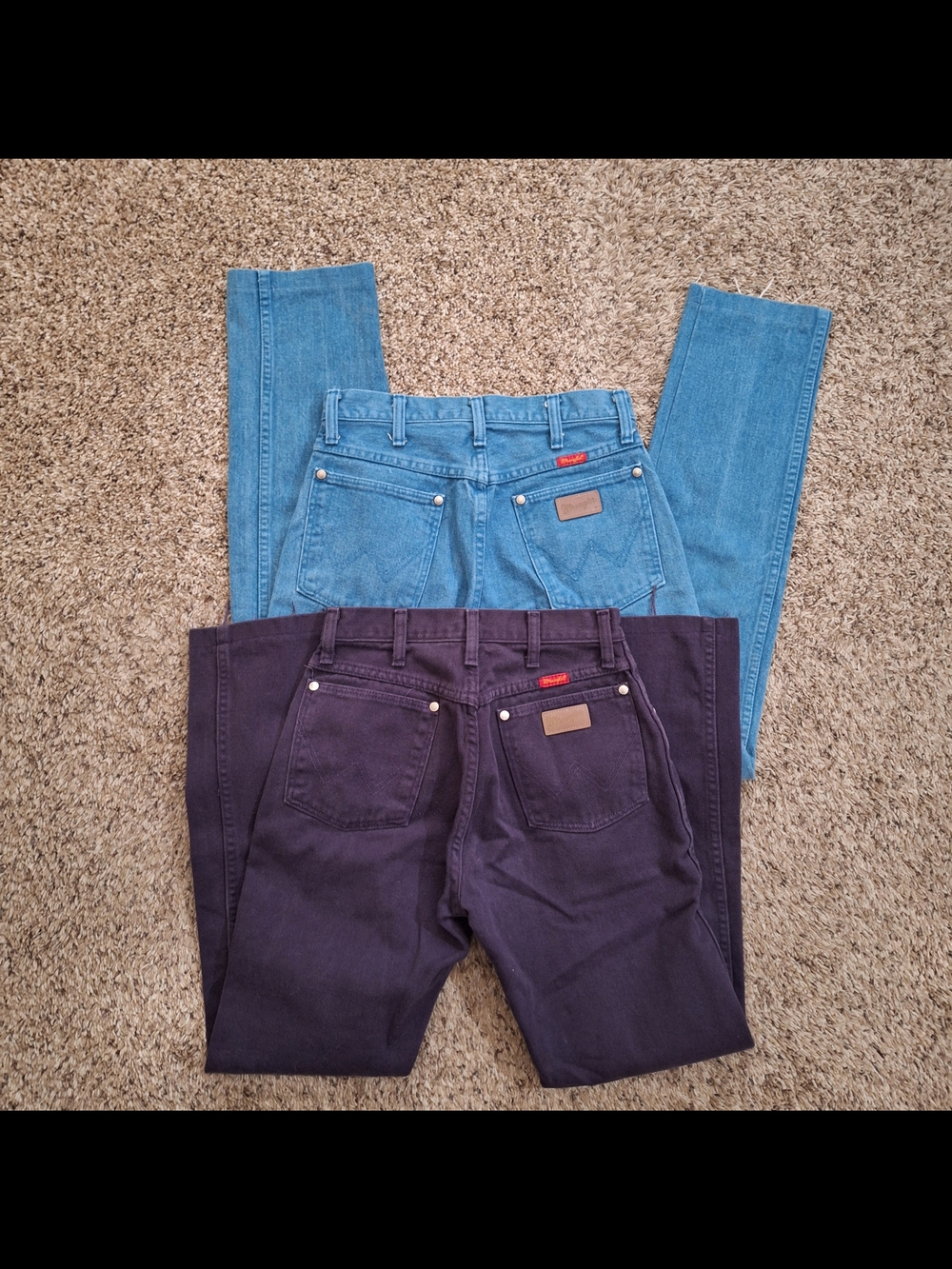 Vintage Wrangler Colored Denim Bundle Purple & Teal High Rise Jeans USA